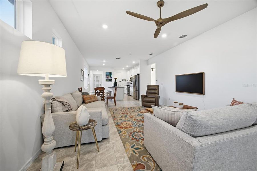 Furnished interior view inside a new home in Del Webb Stone Creek, Ocala (Image 8). Furnished interior view inside a new home in Del Webb Stone Creek, Ocala (Image 8).