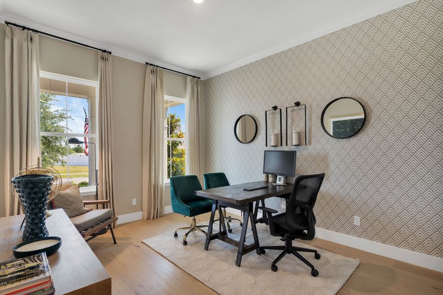 Representative furnished interior of a home built from the Eliot by Rockwell Homes in Northlake At Ovation, Winter Garden (Image 11).