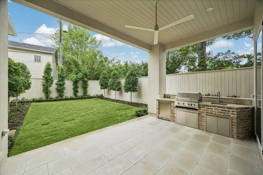 Exterior details and patio area of a home in , Houston (Image 28).