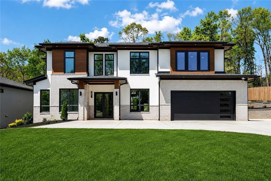 Front exterior of a new home in , Sugar Hill, GA, highlighting curb appeal (Image 1). Front exterior of a new home in , Sugar Hill, GA, highlighting curb appeal (Image 1).