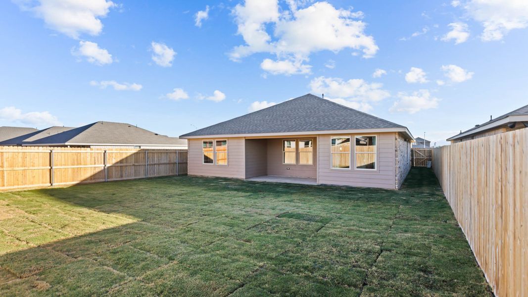 Representative exterior photo of a completed home built from the FARGO by D.R. Horton in Homestead at Parks Bell Ranch, Odessa, TX (Image 5).