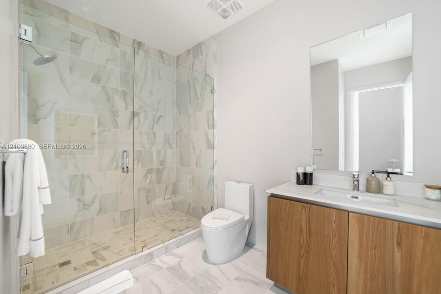 Furnished interior view inside a new home in , Miami (Image 30).