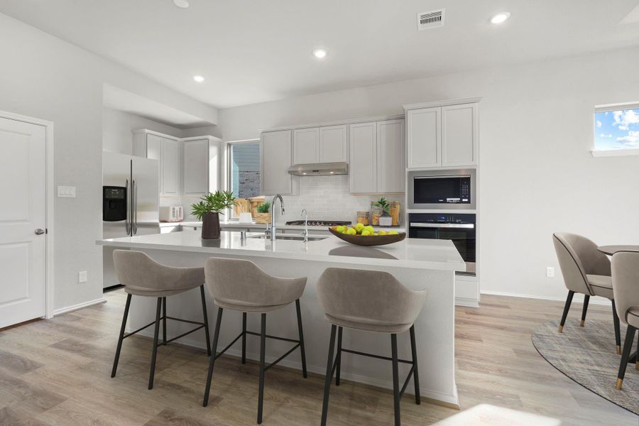 Furnished interior view inside a new home in Dunham Pointe 50', Cypress (Image 6).