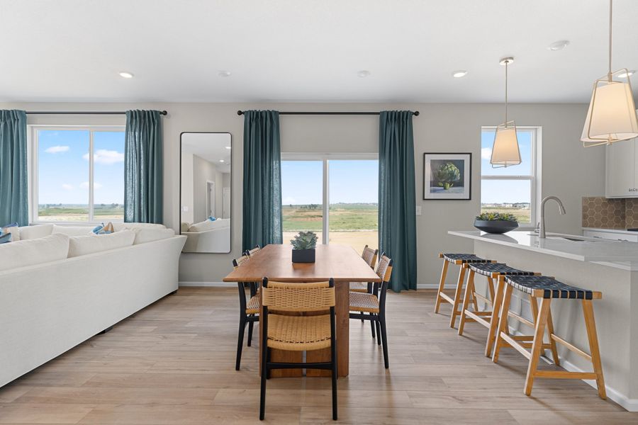 Representative furnished interior of a home built from the 3501 by Risewell Homes in Mead Crossing, Mead (Image 5).