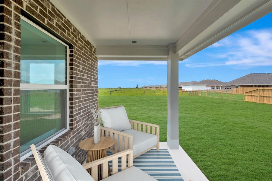 Relax on the covered patio!