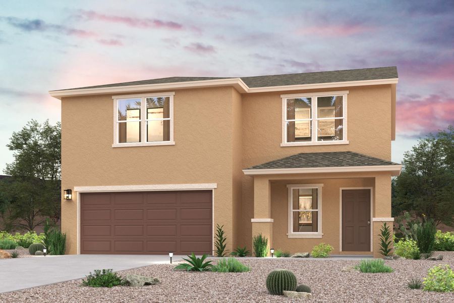 A house with a garage.