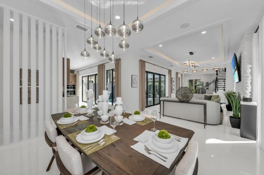 Representative furnished interior of a home built from the Silver Palm – Phase 2 by Medallion Home in Aqua, Bradenton (Image 10).