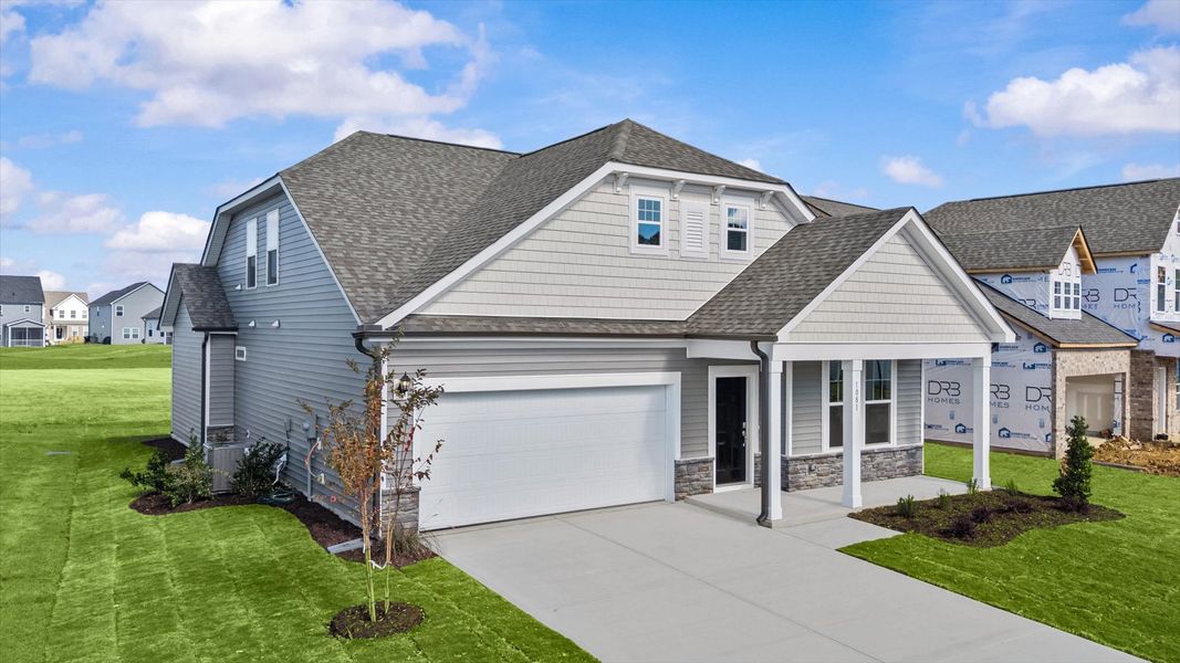 Representative furnished interior of a home built from the Greenwich by DRB Homes in Bellerose, Gibsonville (Image 7).