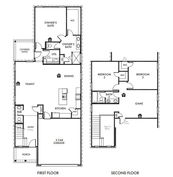 2D floor plan layout of this home in Bryant Farms, Melissa, TX (Image 3). 2D floor plan layout of this home in Bryant Farms, Melissa, TX (Image 3).