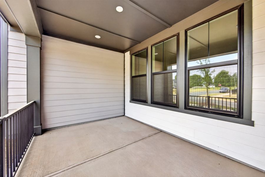 Exterior details and patio area of a home in Seven Oaks, Belmont (Image 23).