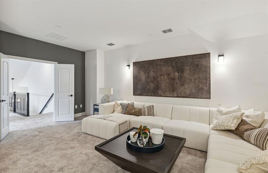 *Model Representation - Optional media room on second level