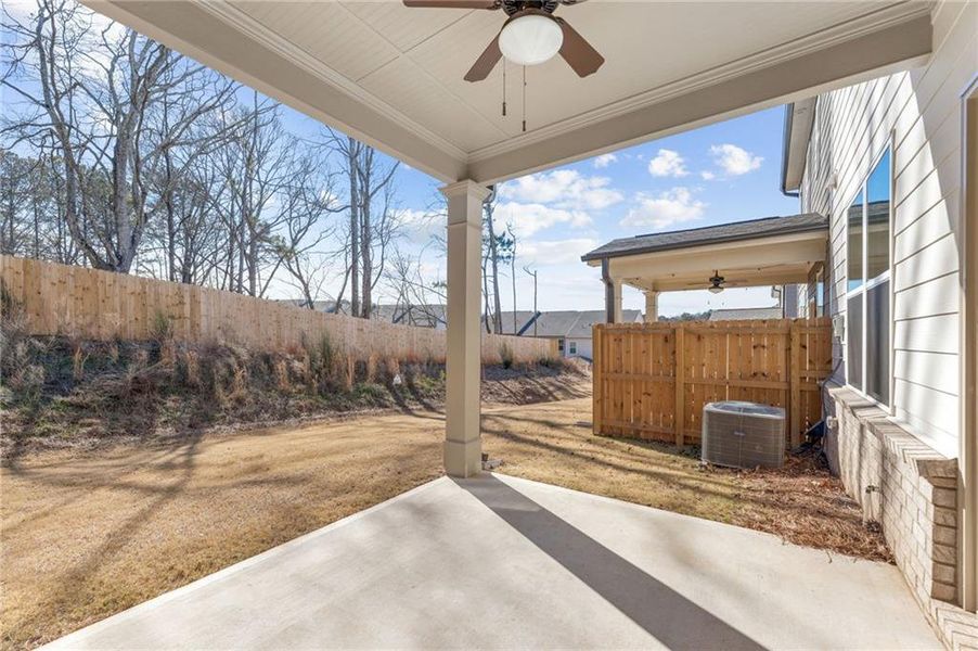 Exterior details and patio area of a home in Mulberry Summit, Flowery Branch (Image 3).