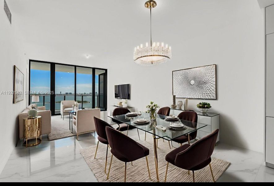 Furnished interior view inside a new home in , Miami (Image 4).