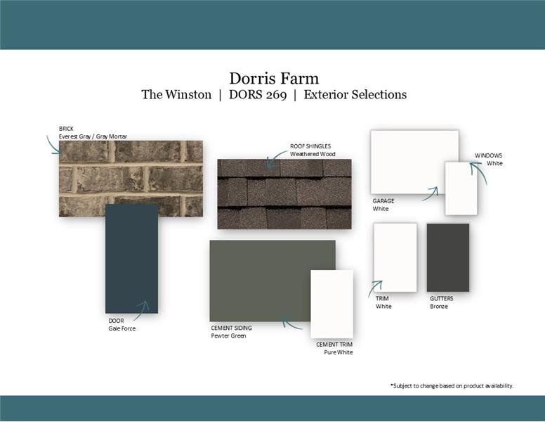 Sample of building materials used in homes in Dorris Farm at Willow Springs, White House (Image 39). Sample of building materials used in homes in Dorris Farm at Willow Springs, White House (Image 39).