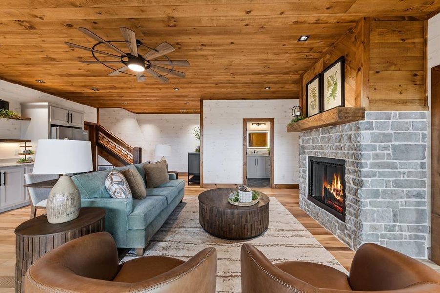 Furnished interior view inside a new home in , Blue Ridge (Image 47).