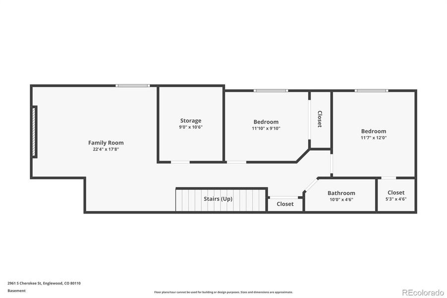 2D floor plan layout of this home in , Englewood, CO (Image 5).