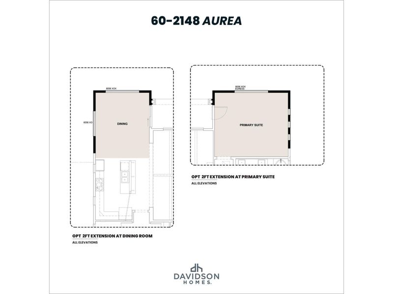 2D floor plan layout for the The Aurea C by Davidson Homes LLC in Hidden Hills, Prescott, AZ (Image 7).