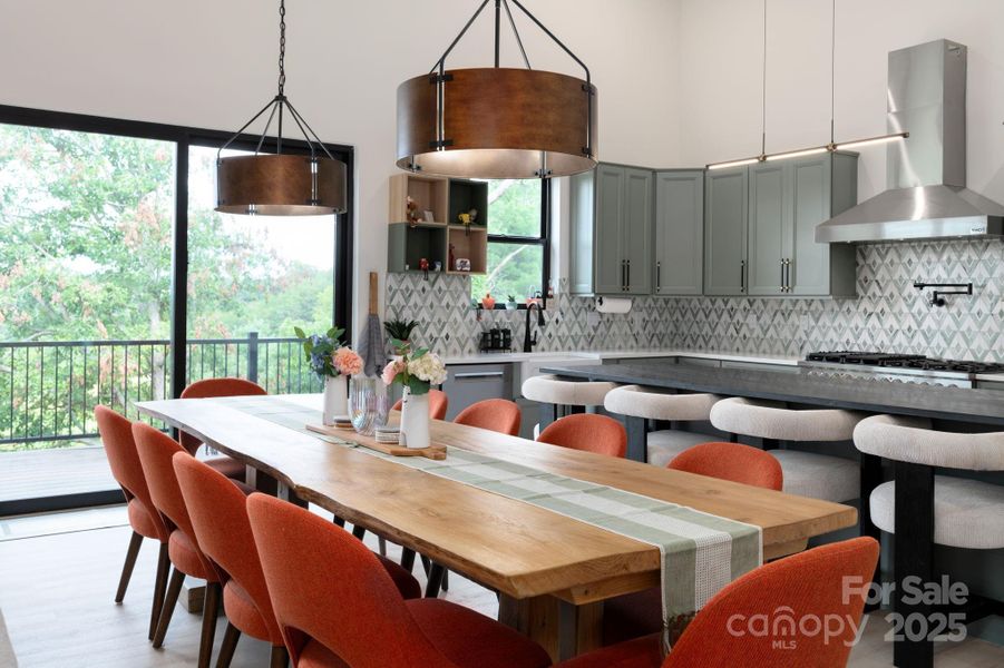 Dining Table Made of Trees Milled from the Property (Convey's with the home if buyers desire!)