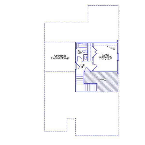 2D floor plan layout of this home in Ovation at Sweetbrier, Durham, NC (Image 3).