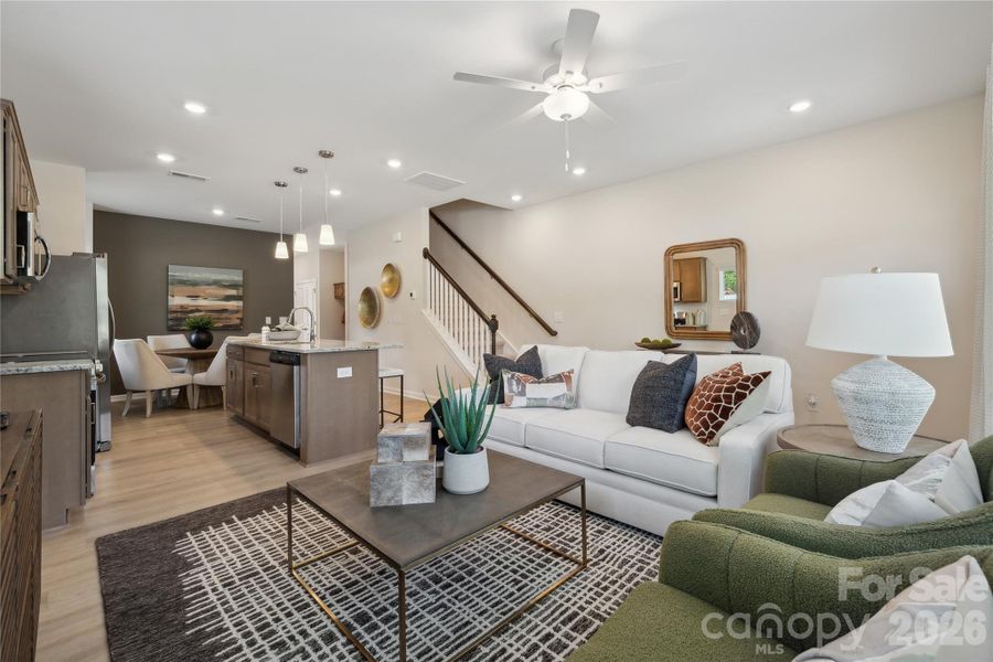 Furnished interior view inside a new home in Nichols Landing, Charlotte (Image 18).