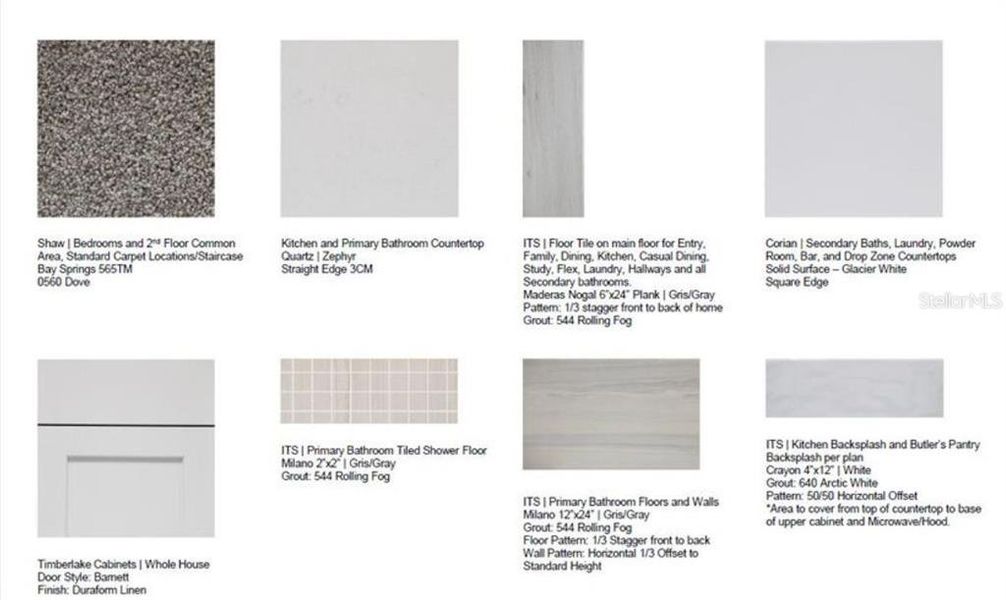 Sample of building materials used in homes in Esplanade at Wiregrass Ranch, Wesley Chapel (Image 44).