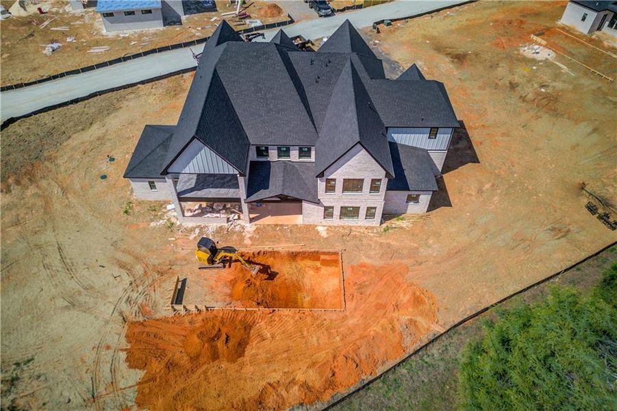 In-progress construction of a new home in , Buford, GA (Image 31).