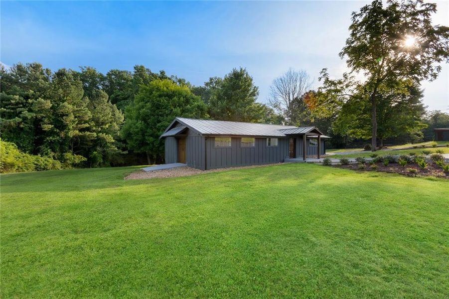 Exterior details and patio area of a home in , Canton (Image 33).
