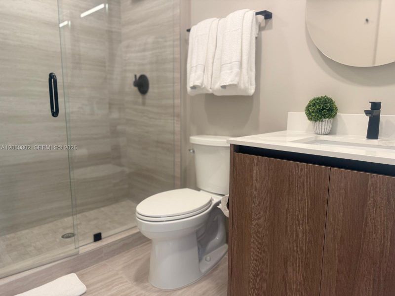 Furnished interior view inside a new home in , Miami Beach (Image 11).