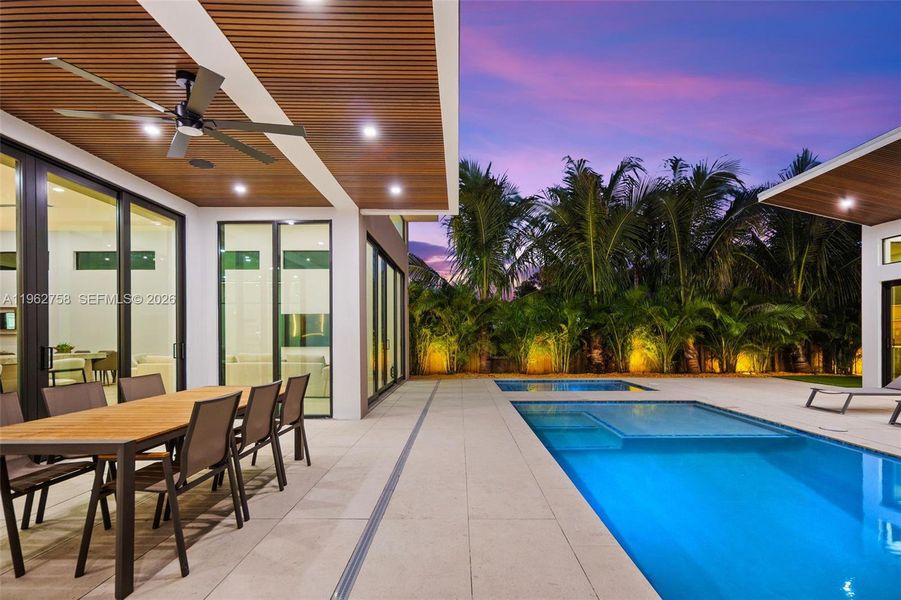 Exterior details and patio area of a home in , Miami (Image 44).