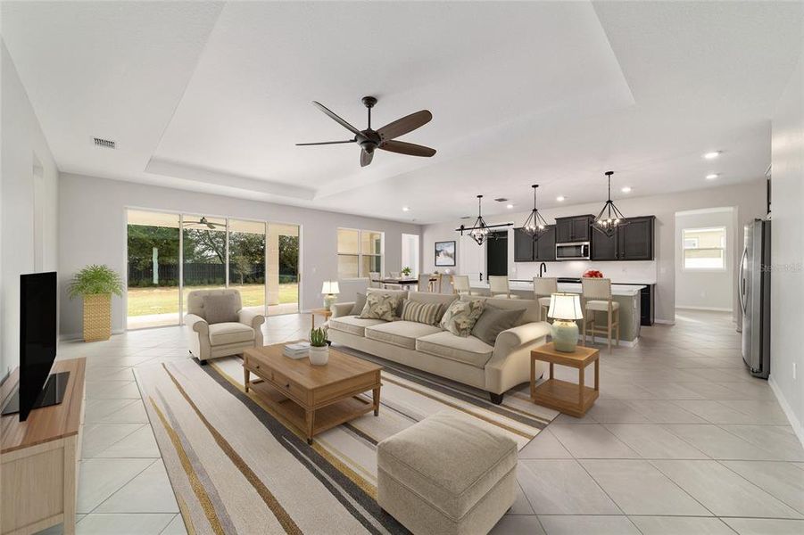 Furnished interior view inside a new home in Calesa Township, Ocala (Image 10).