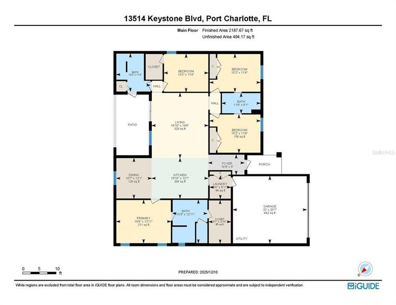 2D floor plan layout of this home in , Port Charlotte, FL (Image 5).
