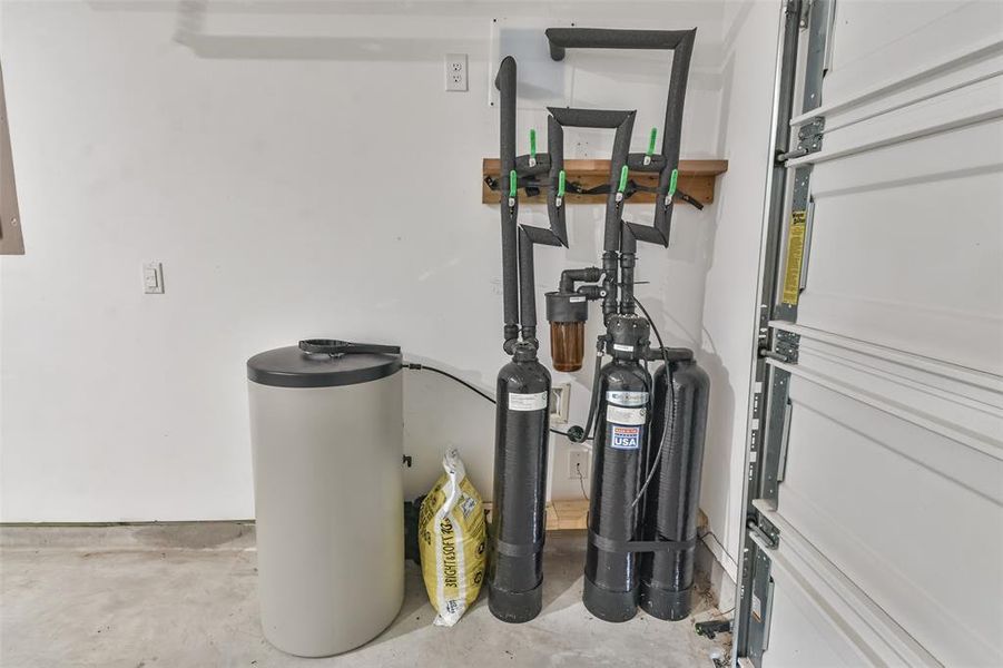 Want to have a cost effective way to avoid harsh chemicals in your water? This home comes with a Kinetico whole home water softener.