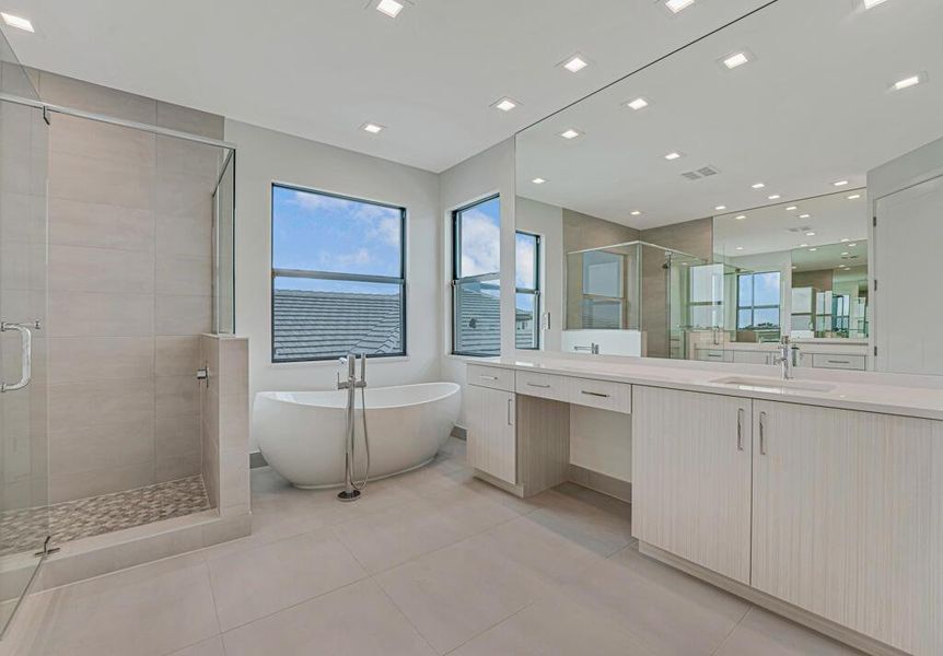 Furnished interior view inside a new home in Apex at Avenir, Palm Beach Gardens (Image 9).