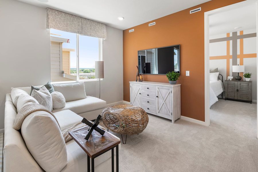 Representative furnished interior of a home built from the 3 by Tri Pointe Homes in Sugar Mill Village, Longmont (Image 12).