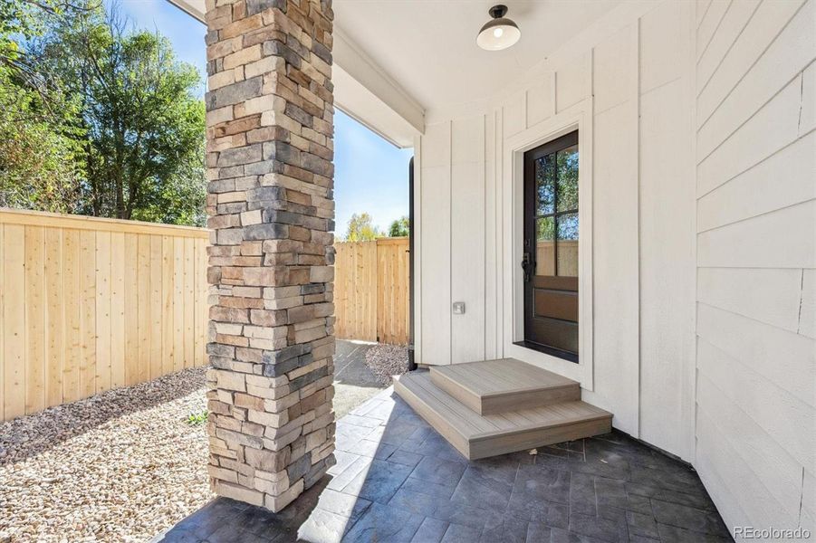 Exterior details and patio area of a home in , Golden (Image 3).
