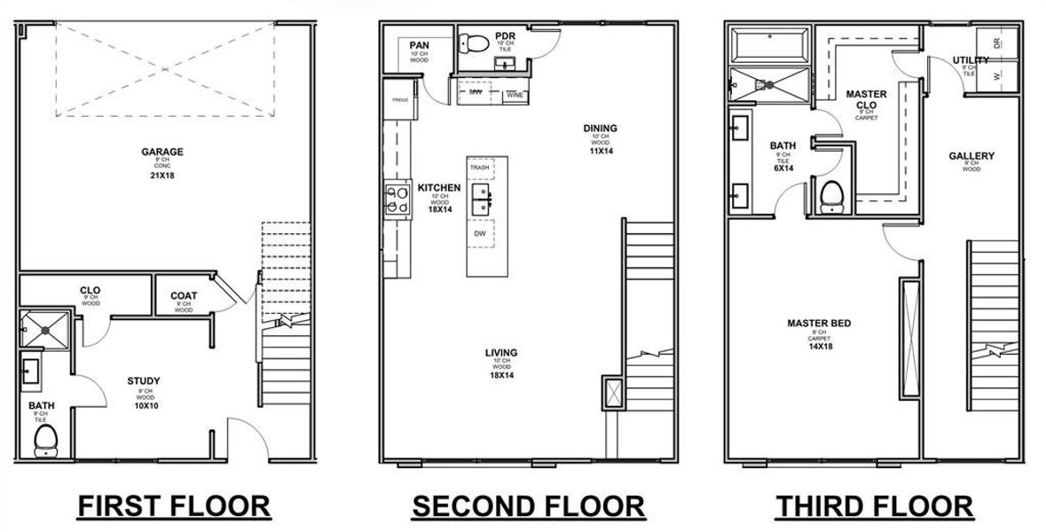 2D floor plan layout of this home in , Dallas, TX (Image 3).