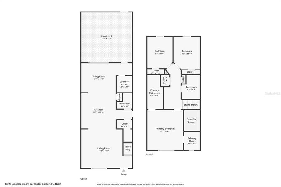 2D floor plan layout of this home in , Winter Garden, FL (Image 7). 2D floor plan layout of this home in , Winter Garden, FL (Image 7).