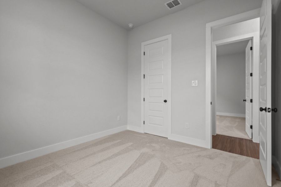 A room with white doors. A room with white doors.