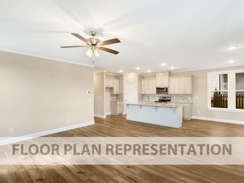 Representative unfurnished interior of a home built from the Sparrow by Ivey Homes in Tillery Park, Grovetown (Image 13). Representative unfurnished interior of a home built from the Sparrow by Ivey Homes in Tillery Park, Grovetown (Image 13).