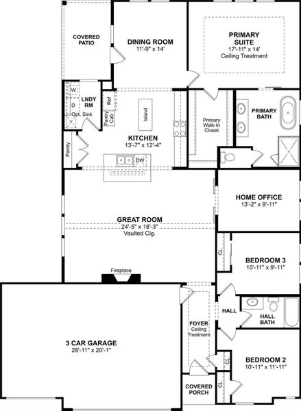 The Juniper III floor plan by K. Hovnanian Homes. 1st Floor Shown. *Prices, plans, dimensions, features, specifications, materials, and availability of homes or communities are subject to change without notice or obligation.