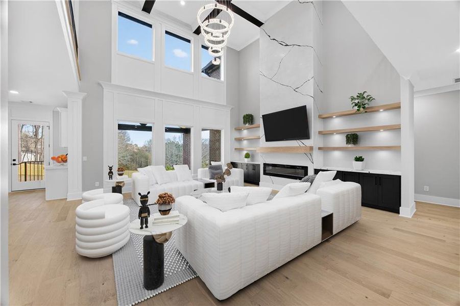 Furnished interior view inside a new home in , Suwanee (Image 6).