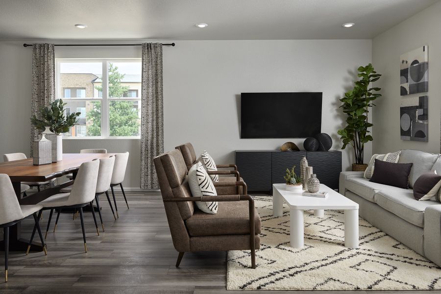 Furnished interior view inside a new home in Horizon Uptown: The Meadow Collection, Aurora (Image 4).