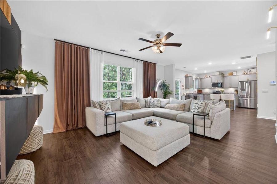 Furnished interior view inside a new home in The Villages at Oakshire, Atlanta (Image 12). Furnished interior view inside a new home in The Villages at Oakshire, Atlanta (Image 12).