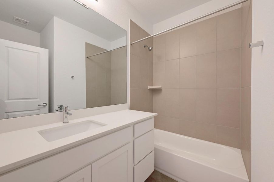 Furnished interior view inside a new home in , Buda (Image 8).