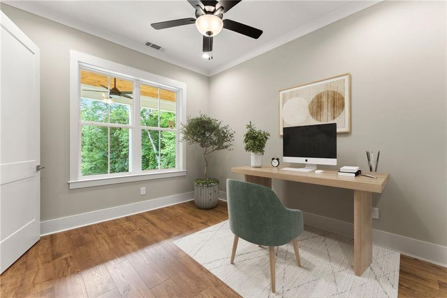 Furnished interior view inside a new home in , Cleveland (Image 33).