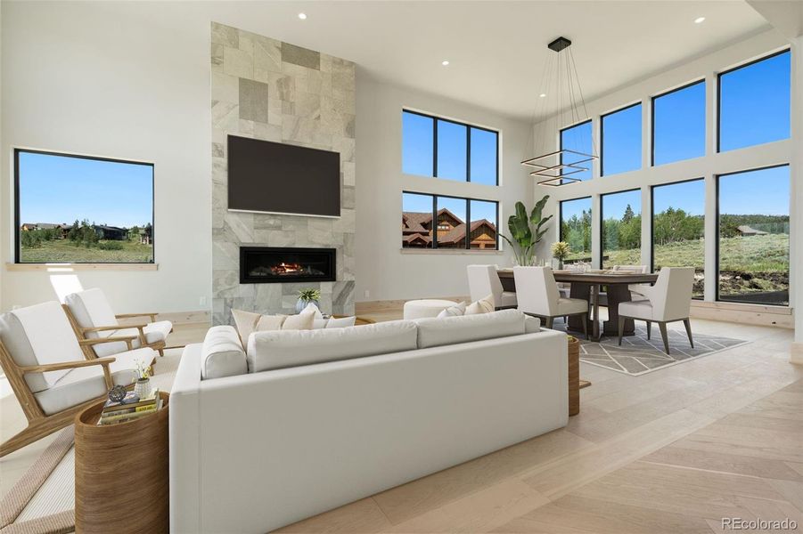 Great room digitally staged