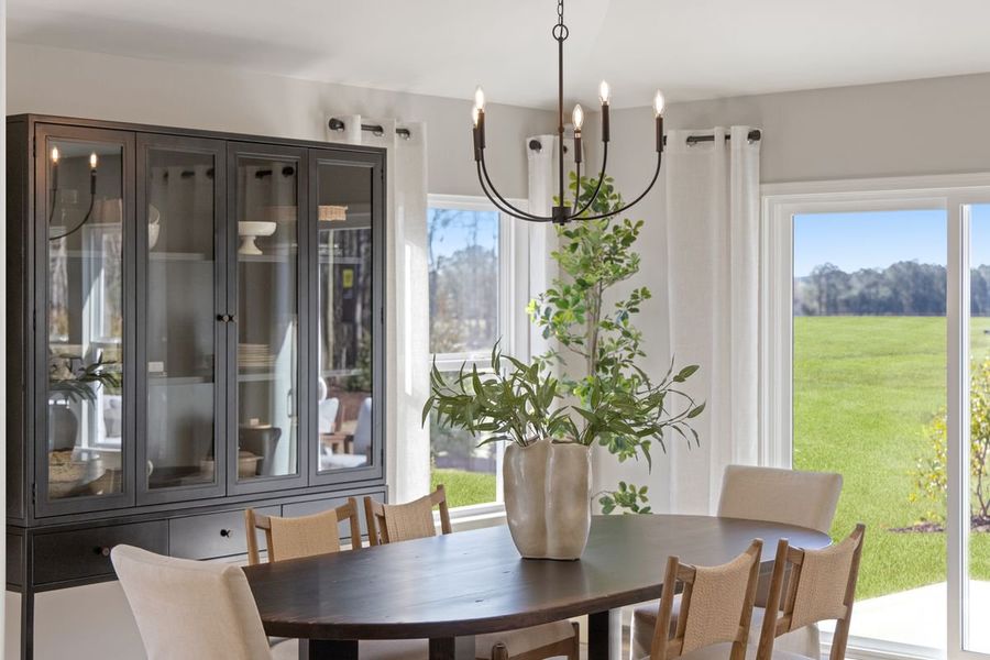 Spacious dining room