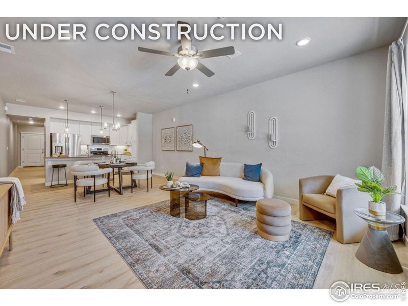Furnished interior view inside a new home in Northfield at Old Town - Vista Collection, Fort Collins (Image 9).