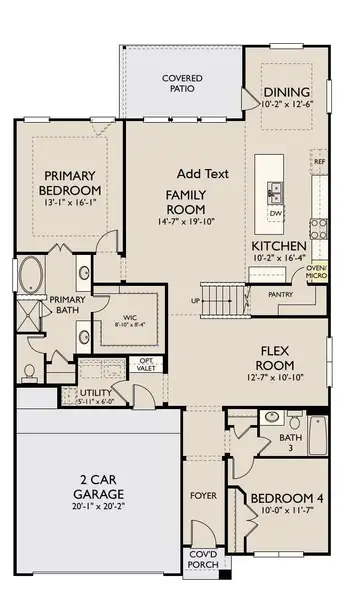 2D floor plan layout of this home in Austin Point, Richmond, TX (Image 4).