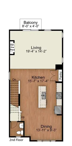 Beckett Second Floor with FP Beckett Second Floor with FP